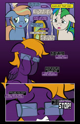 Size: 1920x2948 | Tagged: safe, artist:alexdti, imported from derpibooru, oc, oc only, oc:brainstorm (alexdti), oc:purple creativity, oc:star logic, pegasus, pony, unicorn, crying, eyes closed, female, floppy ears, glasses, male, mare, stallion, twilight's castle