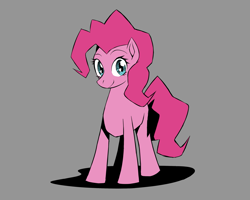 Size: 2867x2293 | Tagged: safe, artist:n-jima, imported from derpibooru, pinkie pie, earth pony, pony, doodle, female, full body, g4, looking at you, mare, simple background, smiling