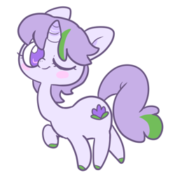 Size: 600x600 | Tagged: safe, artist:askloveletters, imported from derpibooru, oc, pony, unicorn, chibi, female, mare, one eye closed, solo, wink