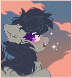 Size: 1086x1166 | Tagged: safe, artist:mirtash, imported from derpibooru, octavia melody, earth pony, pony, cute, ear fluff, female, g4, mare, open mouth, open smile, profile, smiling, solo, sparkles, tavibetes