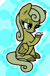 Size: 657x1009 | Tagged: safe, artist:scandianon, imported from derpibooru, oc, oc only, oc:lurky lone, pegasus, pony, cup, female, hooves, looking down, mare, pegasus oc, sitting, teacup, wings