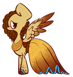 Size: 501x529 | Tagged: safe, artist:celadonlonghorn, imported from derpibooru, oc, oc:desert eagle, pegasus, pony, ask desert eagle, clothes, dress, female, gala dress, mare, solo