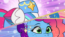 Size: 3072x1727 | Tagged: safe, imported from derpibooru, screencap, izzy moonbow, zipp storm, pegasus, pony, unicorn, spoiler:g5, spoiler:my little pony: tell your tale, spoiler:tyts01e68, crystal ball (episode), female, g5, mare, misty brightdawn, my little pony: tell your tale, rebirth misty, trio, trio female