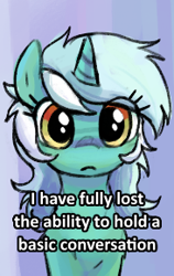 Size: 183x289 | Tagged: safe, artist:plunger, imported from twibooru, lyra heartstrings, pony, unicorn, /mlp/, 4chan, drawthread, female, image, looking at you, mare, meme, png, ponified animal photo, ponified meme, solo