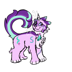 Size: 768x768 | Tagged: safe, artist:djdoublej, imported from derpibooru, starlight glimmer, cat, caticorn, catified, cute, female, g4, simple background, solo, species swap, transparent background