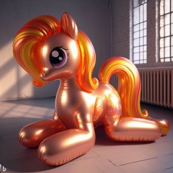 Size: 1024x1024 | Tagged: prompter needed, safe, imported from derpibooru, inflatable pony, ai content, ai generated, inflatable