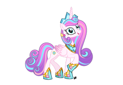 Size: 2360x1640 | Tagged: safe, artist:reececup11, imported from derpibooru, princess flurry heart, alicorn, alicorn princess, colored wings, concave belly, crown, crystal, faic, female, folded wings, g4, gameloft, gradient wings, hoof shoes, horn, jewelry, long mane, mobile game, my little pony, older, older flurry heart, peytral, princess shoes, regalia, royalty, signature, simple background, slim, thin, transparent background, walking, wings