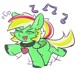 Size: 1371x1271 | Tagged: safe, artist:rivibaes, imported from derpibooru, oc, oc:gumdrops, dancing, female, filly, foal