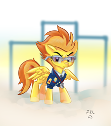 Size: 3731x4233 | Tagged: safe, artist:lytlethelemur, imported from derpibooru, spitfire, pegasus, pony, drill sergeant, solo