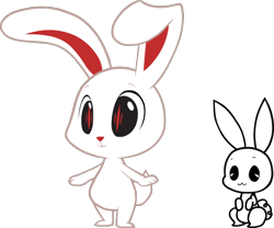 Size: 806x670 | Tagged: safe, artist:tarkan809, derpibooru exclusive, imported from derpibooru, angel bunny, chikn nuggit, duo, g4, iscream, show accurate, simple background, style comparison, style emulation, transparent background