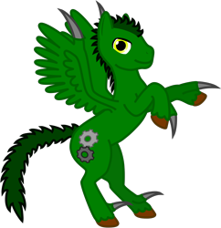 Size: 1998x2064 | Tagged: safe, artist:guardian talon, derpibooru exclusive, imported from derpibooru, oc, oc only, original species, pony, derpibooru community collaboration, 2024 community collab, male, rearing, simple background, solo, spread wings, stallion, talons, transparent background, unshorn fetlocks, wings