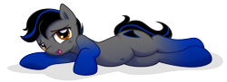 Size: 3823x1388 | Tagged: safe, artist:arshe12, imported from derpibooru, oc, oc only, oc:techno babble, earth pony, pony, belly, belly button, draw me like one of your french girls, lying down, male, pony oc