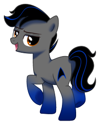 Size: 1113x1360 | Tagged: safe, artist:arshe12, imported from derpibooru, oc, oc only, oc:techno babble, earth pony, pony, looking at you, looking back, looking back at you, male, stallion
