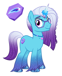 Size: 1354x1650 | Tagged: safe, artist:mfmcares, imported from derpibooru, pony, auroricorn, comet (g5), g4, g5, g5 to g4, generation leap, glasses, male, simple background, solo, stallion, transparent background