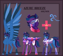 Size: 2048x1847 | Tagged: safe, artist:parrpitched, imported from derpibooru, oc, oc:azure breeze(fireverse), pegasus, clothes, donut steel, fireheart76's latex suit design, gloves, latex, latex boots, latex gloves, latex suit, nurse, nurse outfit, pegasus oc, prisoners of the moon, pronouns, reference sheet, rubber, rubber gloves, rubber suit, wings