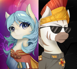 Size: 4241x3808 | Tagged: safe, artist:jijizi, imported from derpibooru, pony, zebra, equestria at war mod, bust, portrait