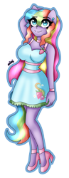 Size: 1117x2870 | Tagged: safe, artist:dazzlingmimi, imported from derpibooru, rainbowberry, human, equestria girls, arm behind head, busty rainbowberry, clothes, cute, cutie mark, cutie mark on clothes, equestria girls-ified, female, g3, g3 to equestria girls, generation leap, ponied up, simple background, transparent background