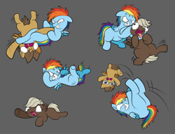 Size: 1920x1476 | Tagged: safe, artist:alexdti, imported from derpibooru, dumbbell, hoops, rainbow dash, pony, chokehold, derp, female, filly, filly rainbow dash, leg hold, younger