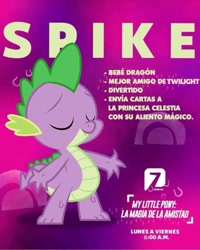 Size: 720x900 | Tagged: safe, imported from derpibooru, spike, azteca 7, spanish