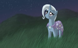 Size: 1170x731 | Tagged: safe, artist:karidyas, imported from ponybooru, trixie, female, g4, looking up, night, night sky, sky, solo