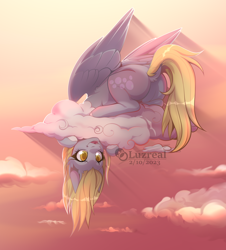 Size: 1662x1836 | Tagged: safe, artist:lucythunderforth, artist:luzreal, imported from derpibooru, derpy hooves, pegasus, pony, bubble butt, butt, cloud, female, mare, plot, solo