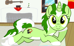 Size: 1280x800 | Tagged: safe, imported from derpibooru, oc, oc only, oc:oc:betica castantes, pony, unicorn, andalusia, coat markings, female, high res, mare, raised hoof, simple background, socks (coat markings), solo