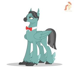 Size: 2000x2000 | Tagged: safe, artist:r4hucksake, imported from derpibooru, oc, oc:seaweed, classical hippogriff, hippogriff, bowtie, male, simple background, solo, transparent background