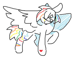 Size: 500x389 | Tagged: safe, artist:kenny, imported from derpibooru, rainbow dash, pegasus, pony, simple background, solo, white background