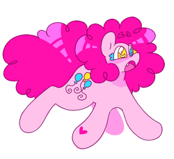 Size: 1593x1457 | Tagged: safe, artist:kenny, imported from derpibooru, pinkie pie, earth pony, pony, g4, heterochromia, simple background, solo, white background