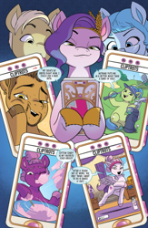 Size: 560x860 | Tagged: safe, artist:amymebberson, idw, imported from derpibooru, pipp petals, pegasus, pony, spoiler:comic, spoiler:g5comic, spoiler:g5comic18, cornrows, cropped, ear piercing, earring, female, g5, jewelry, male, mare, phone, piercing, stallion, unnamed character, unnamed pony