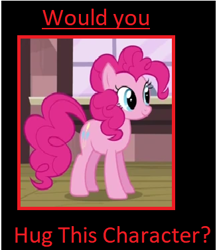 Size: 327x376 | Tagged: safe, edit, edited screencap, imported from derpibooru, screencap, pinkie pie, earth pony, pony, three's a crowd, cute, diapinkes, female, happy, hug, mare, meme, smiling, yes