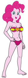 Size: 523x1425 | Tagged: safe, artist:matik1982, imported from derpibooru, pinkie pie, equestria girls, bikini, bra, clothes, female, simple background, solo, swimsuit, transparent background, underwear