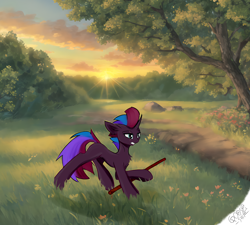 Size: 6000x5400 | Tagged: safe, artist:gooseshit, imported from derpibooru, oc, oc only, pony, unicorn, scenery, solo