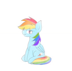 Size: 1170x1147 | Tagged: safe, artist:tiga mega, imported from derpibooru, part of a set, rainbow dash, cute, simple background, white background