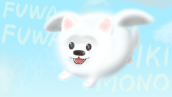 Size: 1920x1080 | Tagged: safe, artist:nomemint, artist:のめみん, imported from derpibooru, dog, pomeranian, cloudpuff, flying pomeranian, g5, winged dog