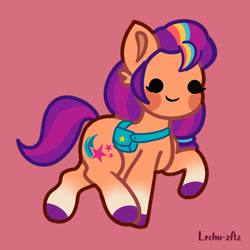 Size: 500x500 | Tagged: safe, artist:lechu-zaz, imported from derpibooru, sunny starscout, chibi, cute, g5, sunnybetes