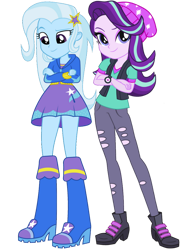 Size: 828x1104 | Tagged: safe, artist:cutler1228, imported from derpibooru, starlight glimmer, trixie, equestria girls