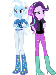 Size: 828x1104 | Tagged: safe, artist:cutler1228, imported from derpibooru, starlight glimmer, trixie, equestria girls