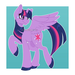 Size: 828x828 | Tagged: safe, artist:honeymews, imported from derpibooru, twilight sparkle, alicorn, pony, female, solo, twilight sparkle (alicorn)