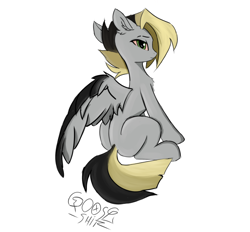 Size: 948x880 | Tagged: safe, artist:gooseshit, imported from derpibooru, oc, oc:tlen borowski, pegasus, pony, female, solo, spread wings, wings