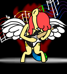 Size: 3023x3351 | Tagged: safe, artist:professorventurer, imported from derpibooru, oc, oc:power star, both cutie marks, bowser, electric guitar, guitar, music notes, musical instrument, rule 85, sheet music, super mario 64, super mario bros.