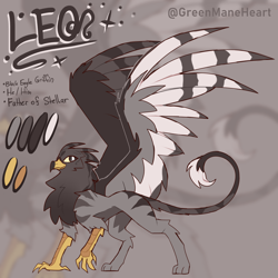 Size: 3000x3000 | Tagged: safe, artist:greenmaneheart, imported from derpibooru, oc, oc:leo, griffon, colored wings, male, multicolored wings, solo, wings