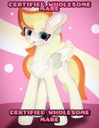 Size: 1538x1977 | Tagged: safe, artist:sodapop sprays, imported from derpibooru, oc, oc:sodapop sprays, pegasus, pony, :p, chest fluff, ear fluff, freckles, happy, looking at you, mlem, no cutie marks because im lazy, silly, simple background, solo, tongue out, wholesome