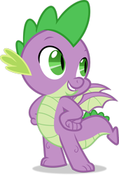 Size: 1280x1884 | Tagged: safe, artist:frownfactory, edit, imported from derpibooru, vector edit, spike, dragon, dragon wings, hand on hip, image, png, smiling, vector, wings