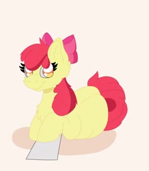 Size: 1654x1900 | Tagged: safe, artist:cinematic-fawn, imported from derpibooru, apple bloom, earth pony, pony, female, filly, foal, lying down, paper, prone, solo