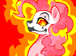 Size: 801x592 | Tagged: safe, artist:clowncarpal, imported from derpibooru, pinkie pie, earth pony, pony, abstract background, bust, clown makeup, female, juggalo, mare, solo