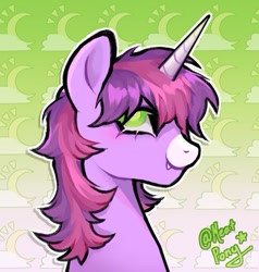 Size: 595x625 | Tagged: safe, artist:clowncarpal, imported from derpibooru, oc, oc only, pony, unicorn, female, mare, snaggletooth, solo
