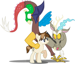 Size: 900x771 | Tagged: safe, imported from derpibooru, discord, oc, earth pony, pony, base used, full friendships magic, vector used