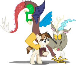 Size: 900x771 | Tagged: safe, imported from derpibooru, discord, oc, earth pony, pony, base used, book, full friendships magic, simple background, solo, transparent background, vector used