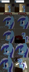 Size: 2562x6408 | Tagged: safe, artist:acersiii, imported from derpibooru, berry punch, berryshine, minuette, pony, magic, phone, solo, tumblr:questioncolgatepony